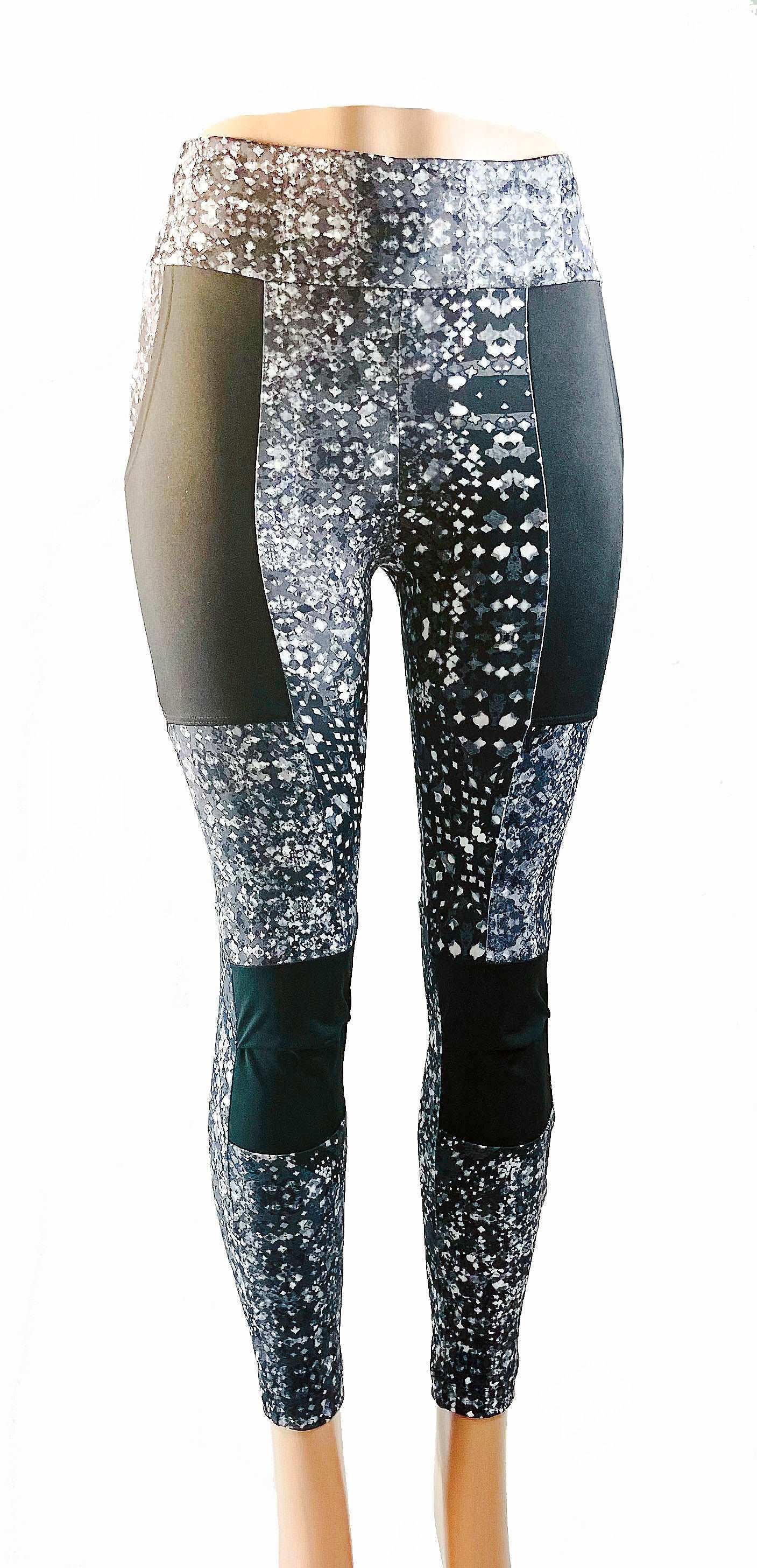 Bike Cycling Pants Galaxy with durable stretch fabric, large pockets, and yoga waistband for comfort and function.